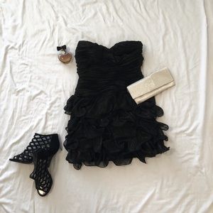Black strapless prom/dance dress